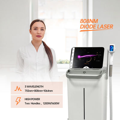 500W-2400W Commercial Clinic Salon Safe Contact Cooling Triple Wavelength Laser Hair Removal
